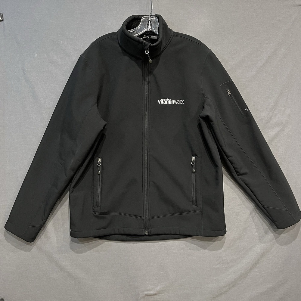 Eddie Bauer Soft Shell Jacket Mens Large Fleece Lined Full Zip Mock Neck